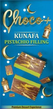 Choco+ Ramadan Pistachio Kunafa Milk Dubai Chocolate Bar 200G